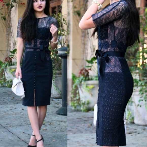 Byron Lars Navy Dress - Picture 2 of 6